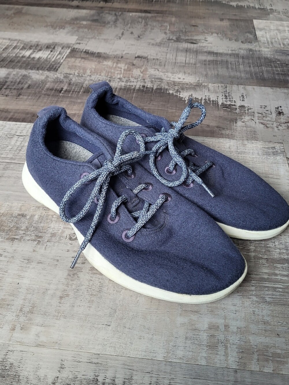 Allbirds Wool Runners Mens Navy Blue White Running Shoes Sneakers US 12 Merino